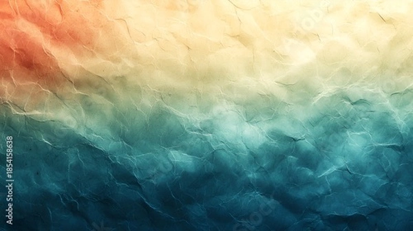 Obraz Abstract crumpled paper texture with warm and cool tones.