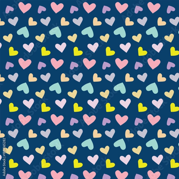 Obraz Colorful heart seamless pattern