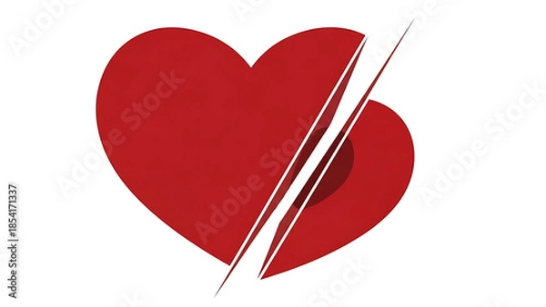 Obraz A broken heart pierced by an arrow