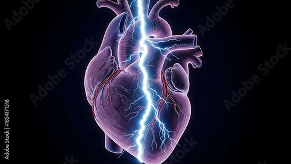Obraz Electrical shock to the human heart