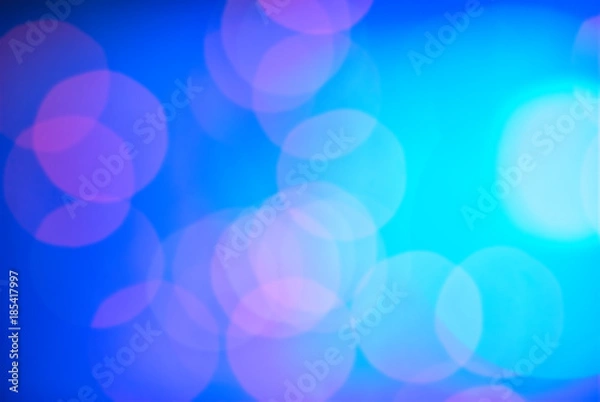 Fototapeta Blue blurred background with bokeh