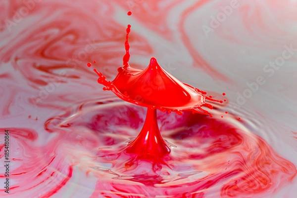 Obraz Milk Drop Splash Close-Up View