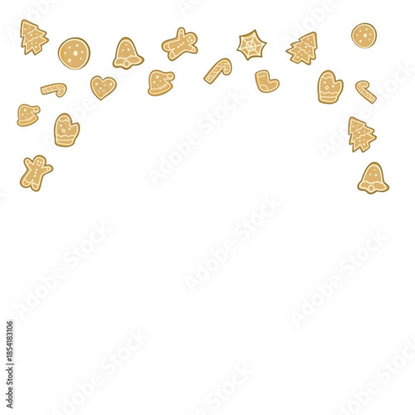 Obraz Gingerbread Cookies Border 