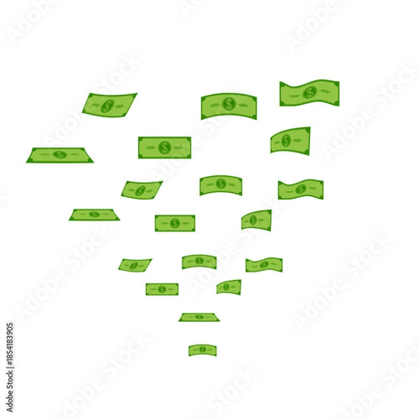 Obraz Falling Money Illustration