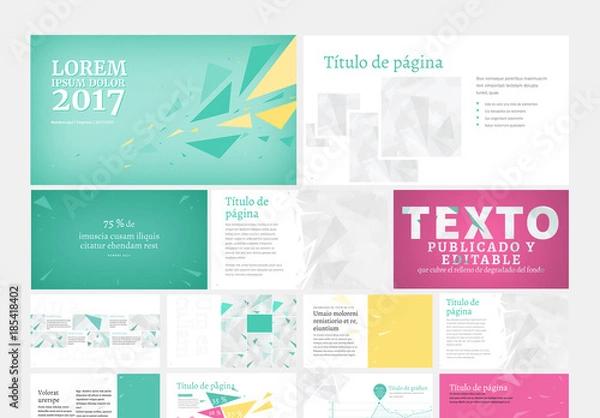 Fototapeta Diseño de presentación triangular