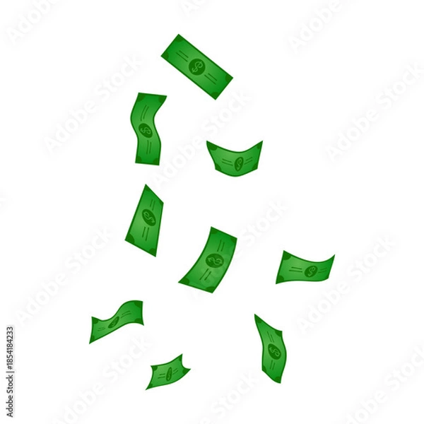 Obraz Falling Money Illustration