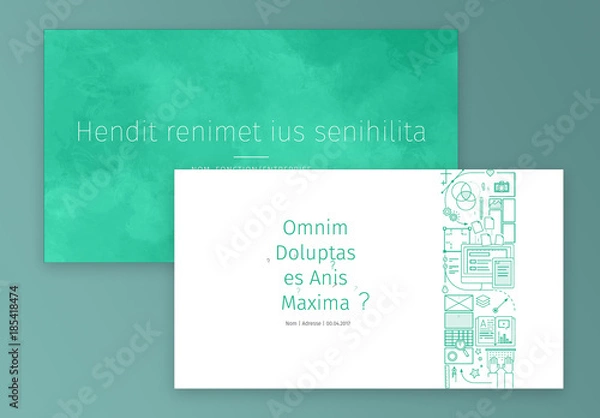 Fototapeta Modèle de présentation d'infographie