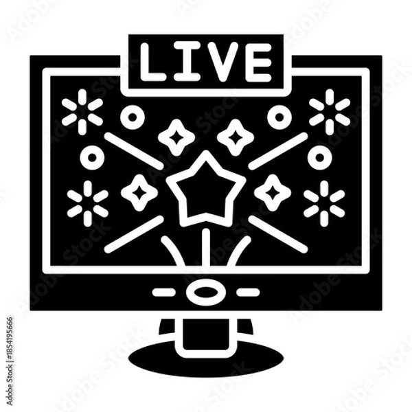 Obraz Live stream Icon