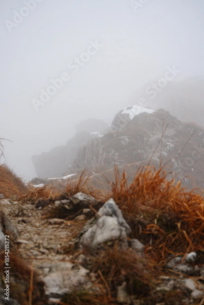 Obraz path in the clouds, Italy