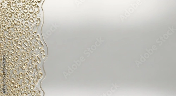 Obraz Abstract gold liquid texture border on a smooth silver gradient