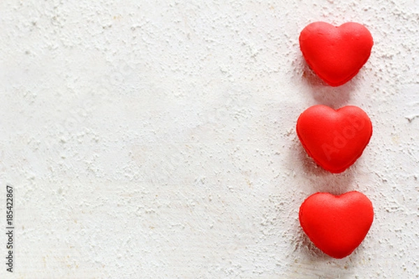 Fototapeta three macaroons on a white background