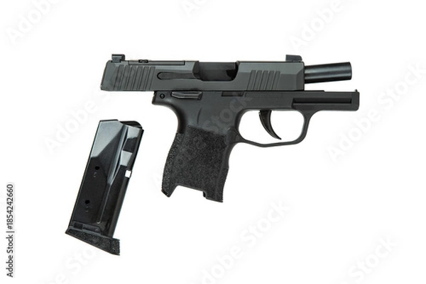 Obraz Black Subcompact Semi Automatic Handgun