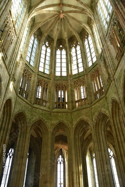 Obraz Choeur de l'abbaye du Mont-Saint-Michel en Normandie