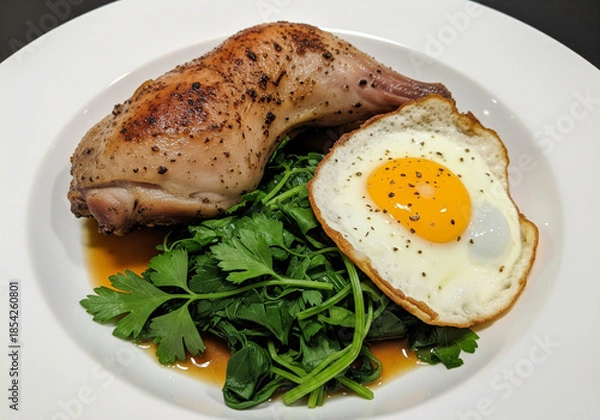 Obraz Roasted Rabbit, Steamed Parsley & Fired Hawk Egg