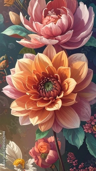 Fototapeta floral background