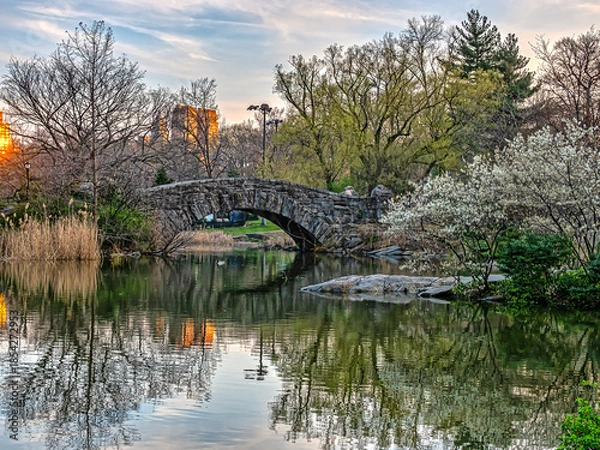 Obraz Central Park in spring, at Gapstow Bridge