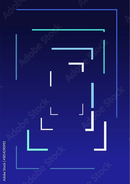 Obraz Abstract blue background with a creative grid