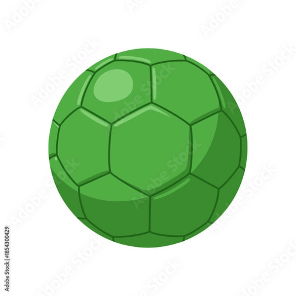 Obraz Green Handball ball, transparent background, isolated, vector