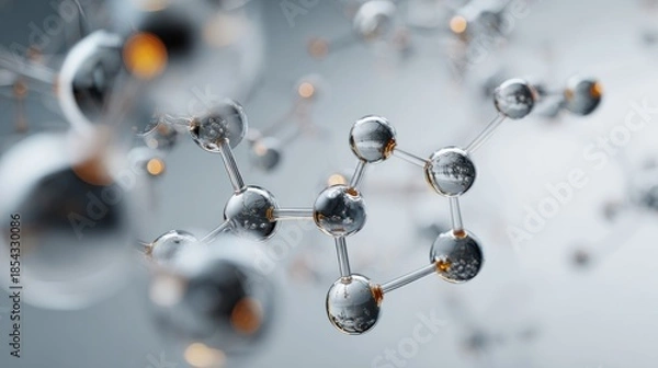 Obraz Abstract representation of interconnected molecular structures in soft lighting