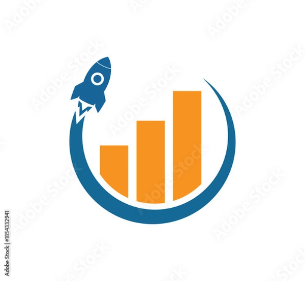 Obraz Rocket Business Growth Logo