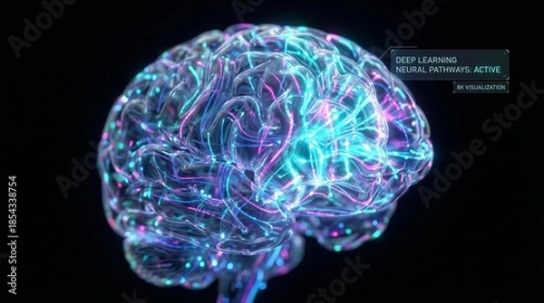 Obraz Digital Brain, AI, Neural Network, Science, Future Tech