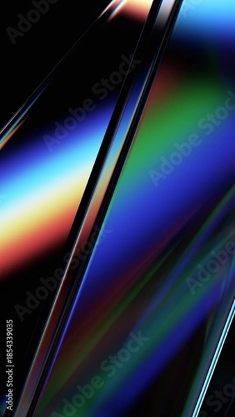 Obraz Abstract iridescent background design, vertical orientation, 3d render