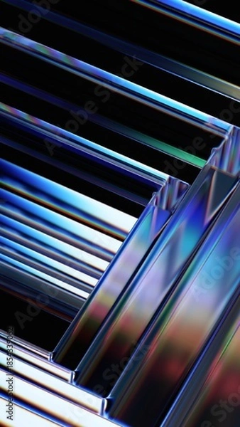 Obraz Abstract minimalist background design, vertical orientation, 3d render