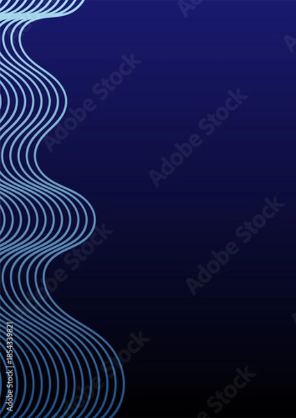 Obraz abstract blue wave background with empty space