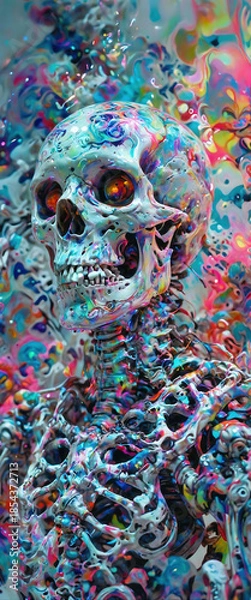 Obraz skeleton with glowing eyes