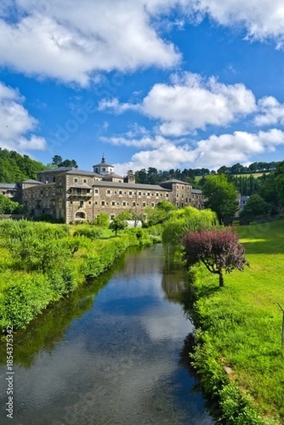 Obraz 강, h2o, 경관, 샤또, 네이처, 건축, 나무, sky, 호수, 도시, home, 공원, 여름, 건물, green, 여행, 관광, 에우로파, 교량, 못, 고개, 동네