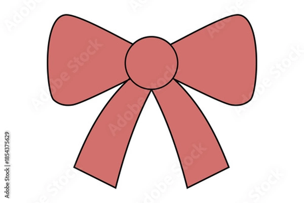 Obraz  vector  red bow isolated on white background 