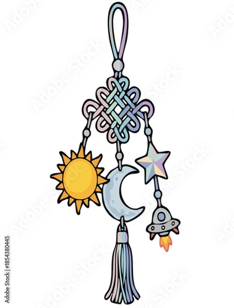 Fototapeta 해,달,별, 동양적 이미지,장난감노리개