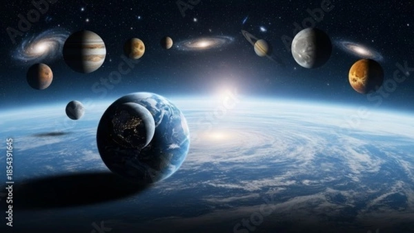 Obraz Solar system planets and earth from space
