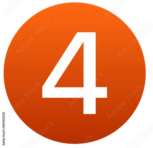 Fototapeta red number 4