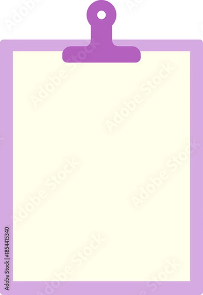 Obraz レトロなクリップボードフレーム　ピンク