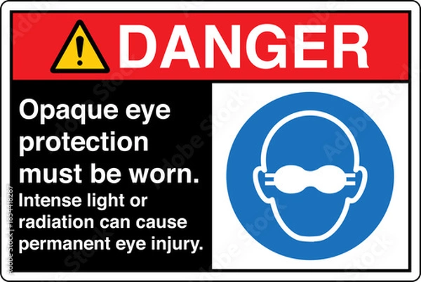 Obraz Safety Sign Marking Label Man...