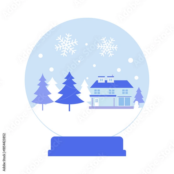 Obraz スノードームのイラスト