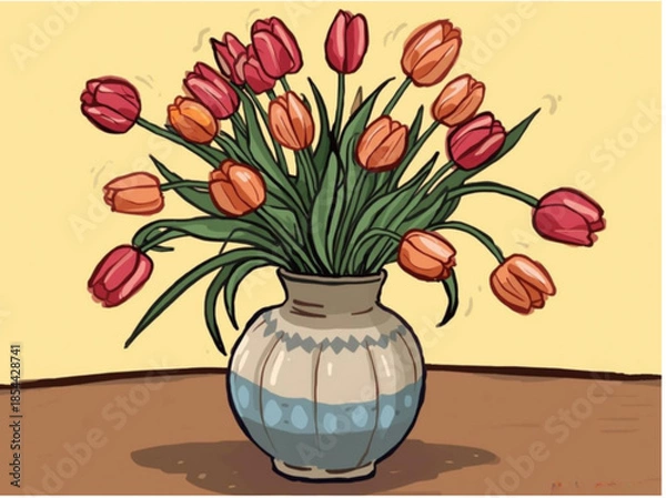 Obraz tulips in vase