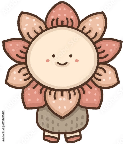 Obraz Flower character illustration
