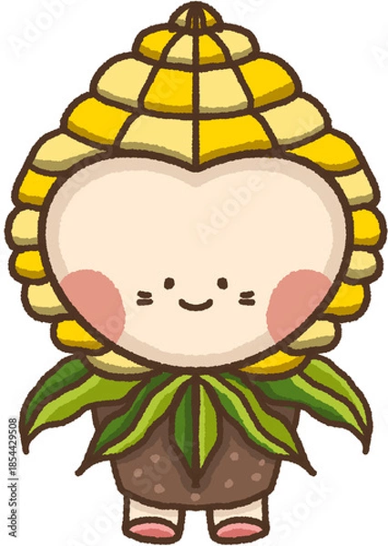 Obraz Corn character illustration