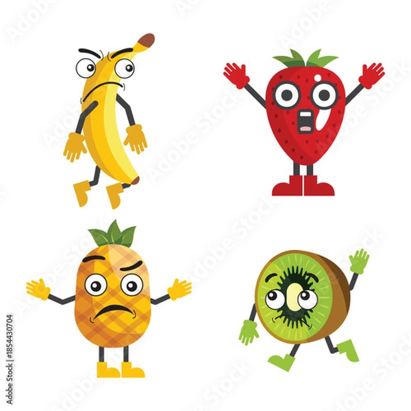 Obraz fresh fruit vector, beautiful, smile