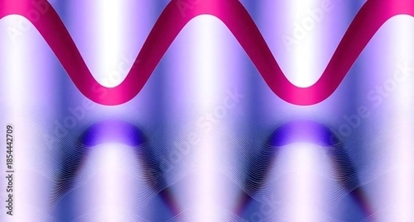 Obraz Vibrant Pink and Purple Light Waves with Blurred Background. neon, motion blur, digital art, futuristic, energetic, glowing, dynamic