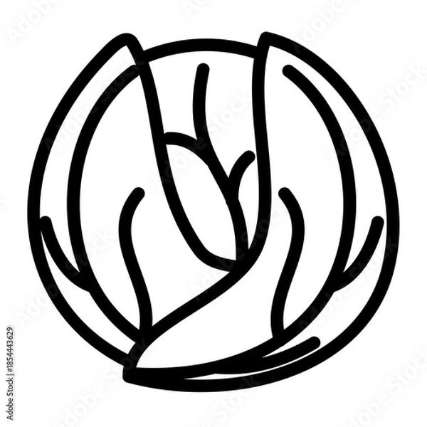 Fototapeta cabbage icon