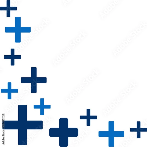 Fototapeta Medical Cross Pattern Corner