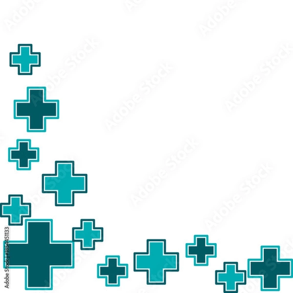 Fototapeta Medical Cross Pattern Corner