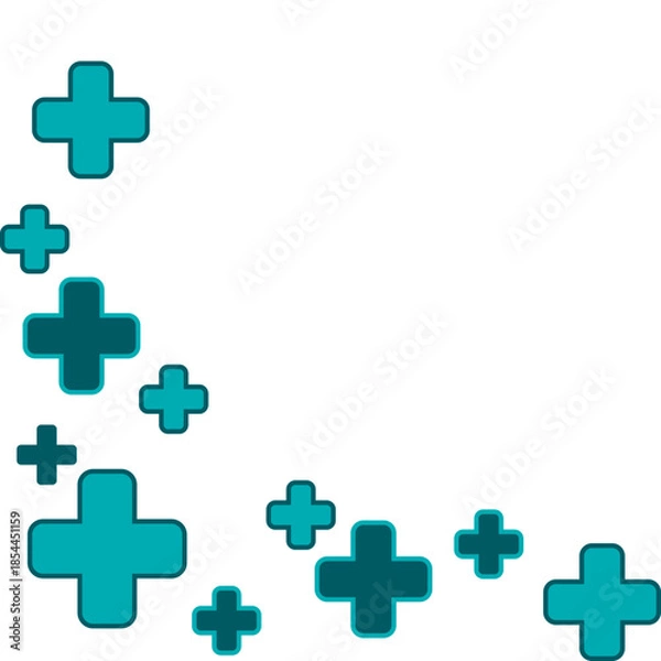 Fototapeta Medical Cross Pattern Corner