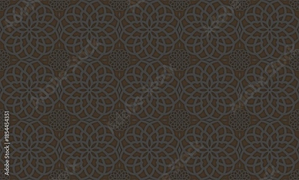 Obraz Natural Dark Color 3D Islamic Geometric Pattern