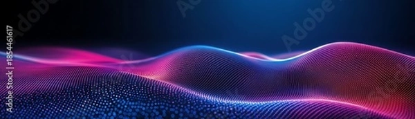 Fototapeta Dynamic abstract wavy lines background design with fluid motion waves pattern artistic visualization.