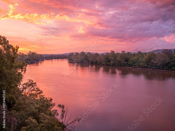 Obraz sunset over the river