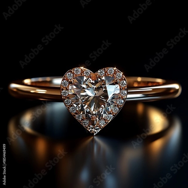 Obraz Gold solitaire ring design high resolution picture